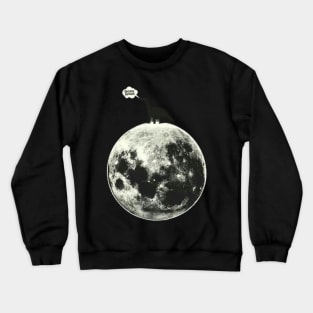 dinosaurs on the moon Crewneck Sweatshirt